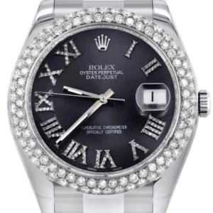 Rolex Datejust II Watch | 41 MM | Dark Gray Roman Numeral Dial | Two Row | Oyster Band
