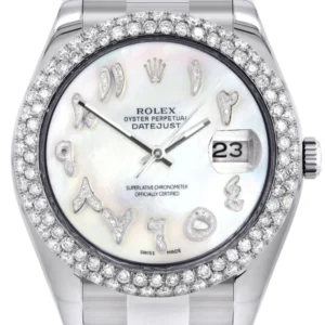 Rolex Datejust II Watch | 41 MM | Mother of Pearl Arabic Numeral Dial | Two Row | Oyster Band