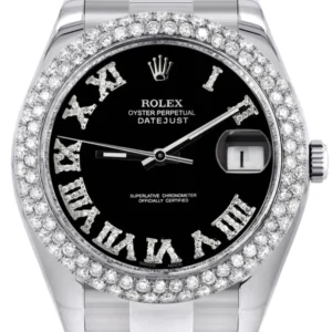 Rolex Datejust II Watch | 41 MM | Black Roman Numeral Dial | Two Row | Oyster Band