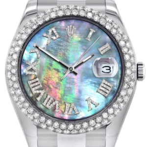 Rolex Datejust II Watch | 41 MM | Dark Mother of Pearl Dial | Two Row | Oyster Band