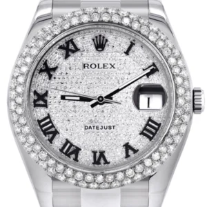 Rolex Datejust II Watch | 41 MM | Diamond Roman Numeral Dial | Two Row | Oyster Band