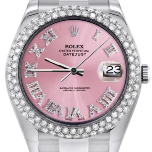 Rolex Datejust II Watch | 41 MM | Pink Roman Numeral Dial | Two Row | Oyster Band