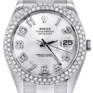 Rolex Datejust II Watch | 41 MM | White Diamond Dial | Two Row | Oyster Band
