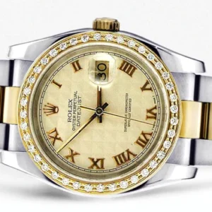 Diamond Rolex Datejust | 18K Yellow Gold | 36 Mm