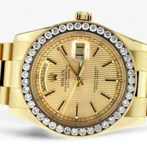 Diamond Rolex Day-Date | 18K Yellow Gold
