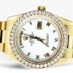 Diamond Rolex Day-Date | 18K Yellow Gold