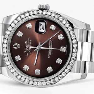 116200 | Rolex Datejust Watch | 36Mm | Chocolate Dial | Oyster Band