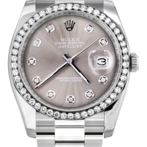 116200 | Rolex Datejust Watch | 36Mm | Gray Dial | Oyster Band