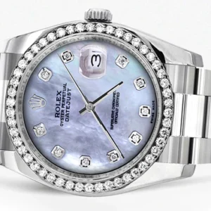 116200 | Rolex Datejust Watch | 36Mm | Dark Mother of Pearl Dial | Oyster Band