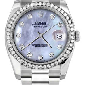 116200 | Rolex Datejust Watch | 36Mm | Dark Mother of Pearl Dial | Oyster Band