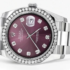 116200 | Rolex Datejust Watch | 36Mm | Purple Dial | Oyster Band