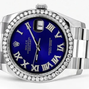116200 | Rolex Datejust Watch | 36Mm | Royal Blue Roman Dial | Oyster Band