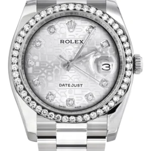 116200 | Rolex Datejust Watch | 36Mm | Texture Pattern Dial | Oyster Band