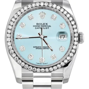 116200 | Rolex Datejust Watch | 36Mm | Light Blue Dial | Oyster Band