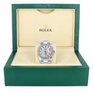 116200 | Rolex Datejust Watch | 36Mm | Color Baguettes Dial | Oyster Band