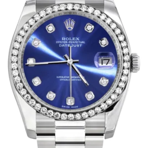 116200 | Rolex Datejust Watch | 36Mm | Blue Dial | Oyster Band