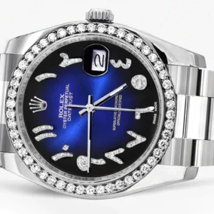 116200 | Rolex Datejust Watch | 36Mm | Blue Black Arabic Dial | Oyster Band