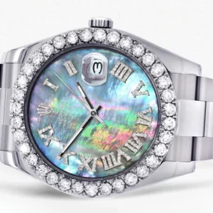 Rolex Datejust II Watch | 41 MM | Custom Abalone Mother Of Pearl Dial | Oyster Band