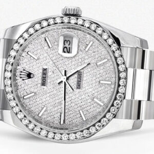 116200 | Rolex Datejust Watch | 36Mm | Full Diamond Dial | Oyster Band