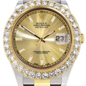 Rolex Datejust II Watch | 41 MM | 18K Yellow Gold & Stainless Steel | Custom Gold Diamond Dial | Oyster Band