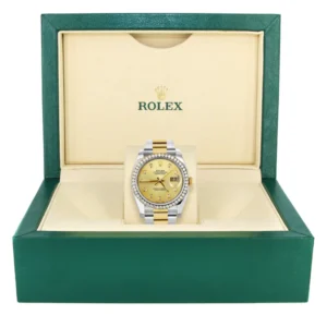 116233 | Diamond Gold Rolex Watch For Men | 36Mm | Gold Dial | Oyster Band