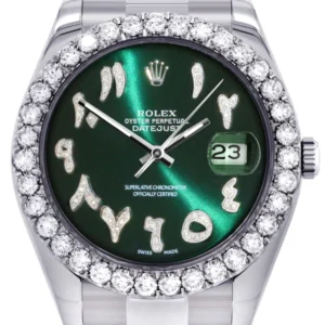 Rolex Datejust II Watch | 41 MM | Custom Green Arabic Dial | Oyster Band