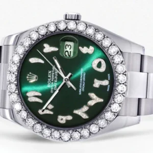 Rolex Datejust II Watch | 41 MM | Custom Green Arabic Dial | Oyster Band