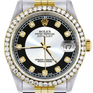 Gold Rolex Datejust Watch 16233 Two Tone for Men | 36Mm | Tuxedo Dial | Jubilee Band