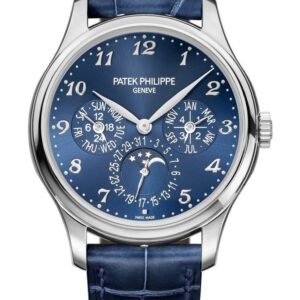 Buy Patek Philippe 5327G-001 Grand Complications Perpetual Calendar White Gold Royal Blue Sunburst Dial 39mm