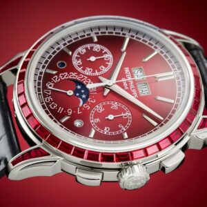 Buy Patek Philippe 5271/12P-010 Grand Complications Chronograph Perpetual Calendar Platinum Ruby Set Red Dial – BRAND NEW